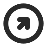 Arrow Top Right 5 Circle SVG Icon